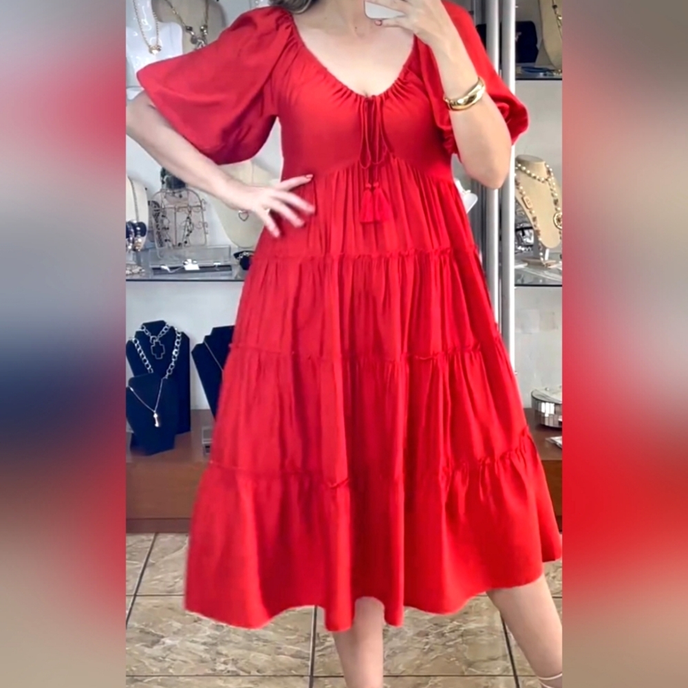 Red Midi Dress